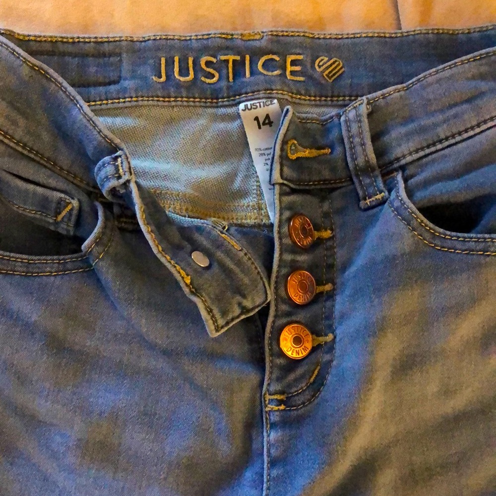 Justice high rise jeggings girls size 14. Great condition